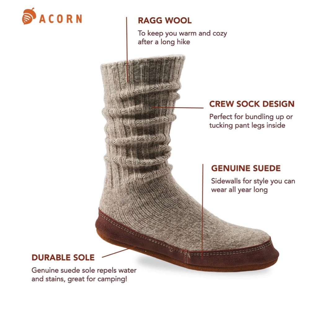NWT Acorn “The Original Slipper Sock” XL
